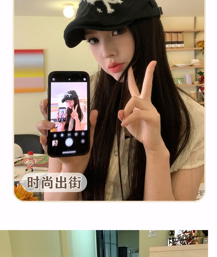 Applique Cap Flat Star Bow