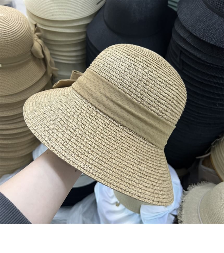 Bow Sun Straw Hat