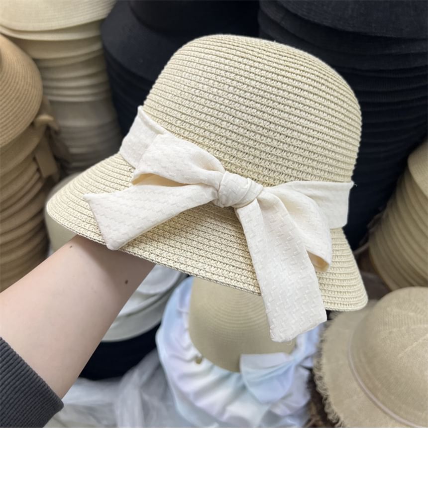 Bow Sun Straw Hat