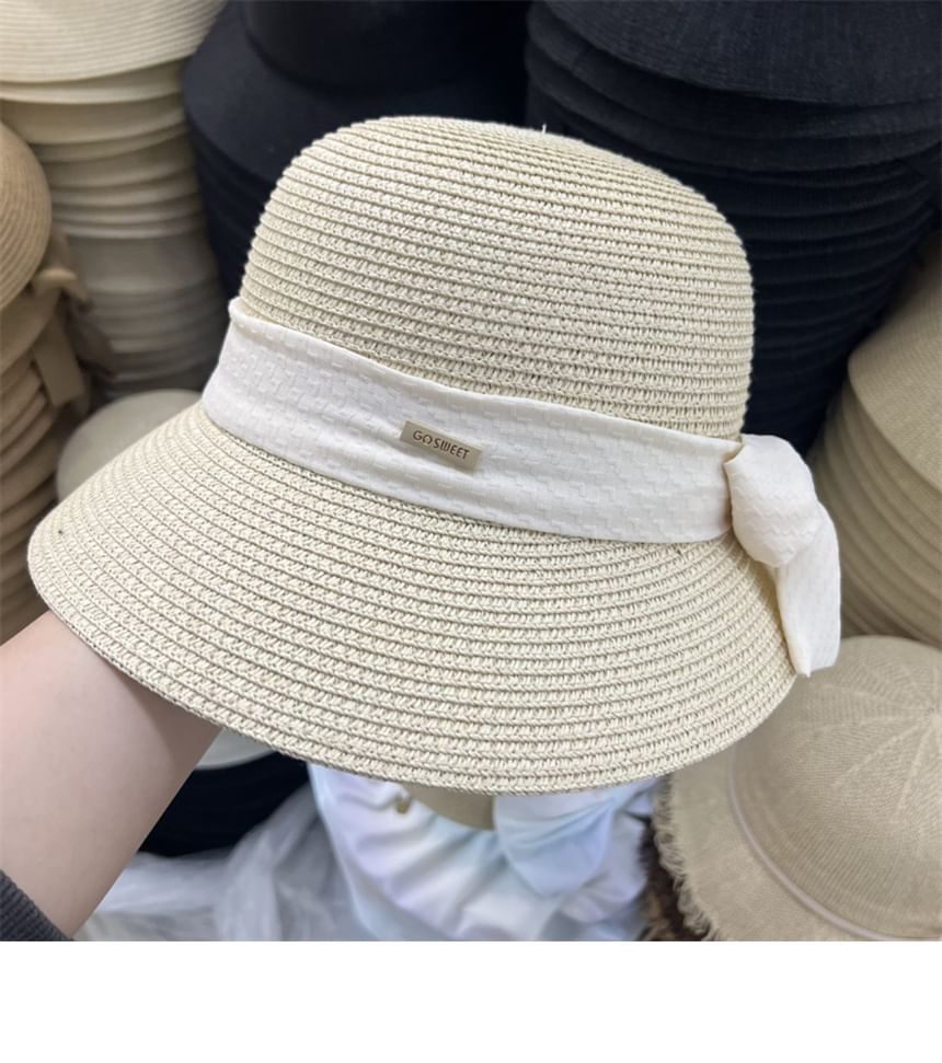 Bow Sun Straw Hat