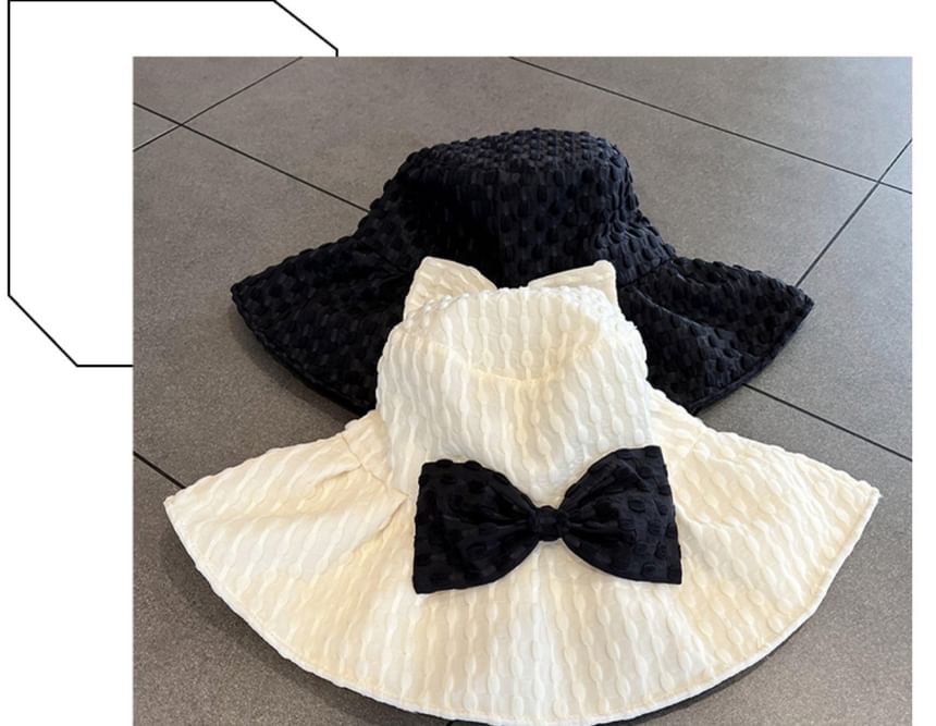 Jacquard Bucket Hat Bow