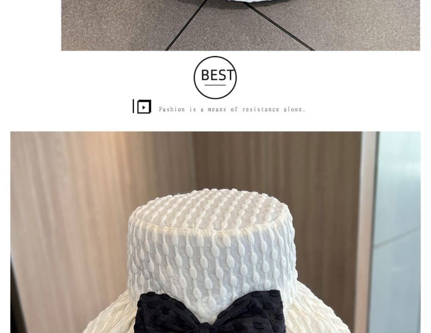 Jacquard Bucket Hat Bow