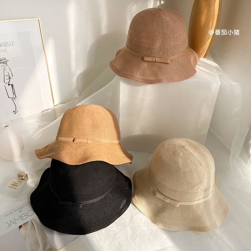 Bow Plain Hat Bucket