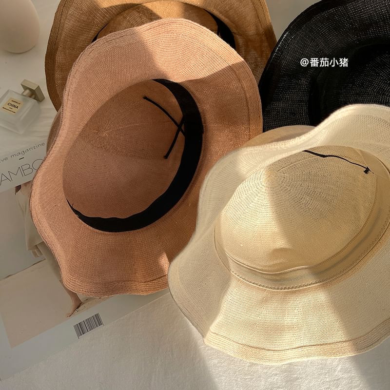 Bow Plain Hat Bucket