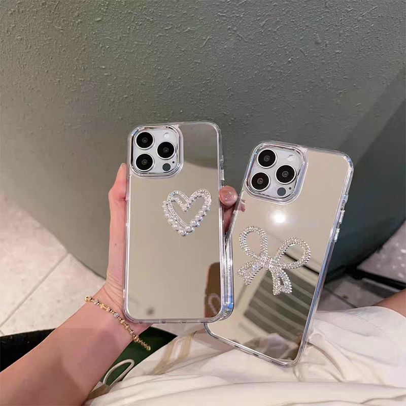 Case Faux Mirrored Pearl Phone