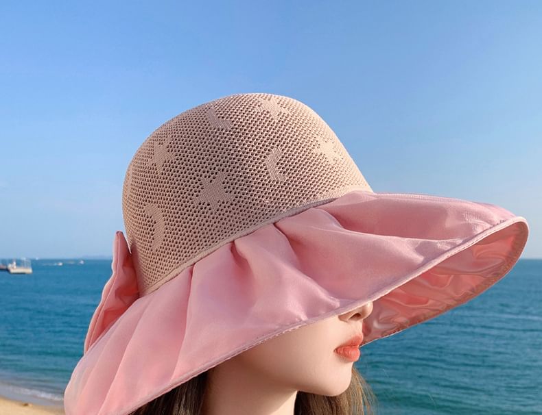 Sun Patterned Hat Ruched