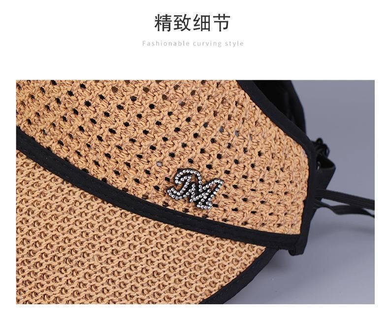 Lettering Open Hat Trim Contrast Top Sun