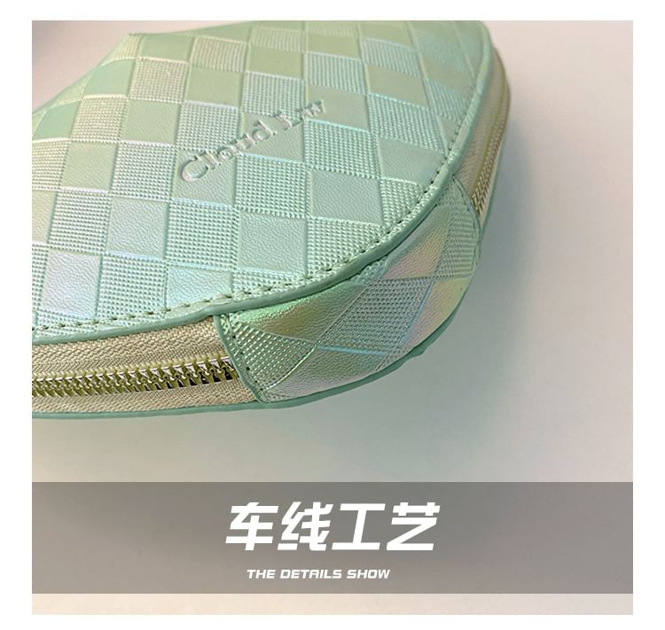 Crossbody Leather Faux Heart Shape Bag