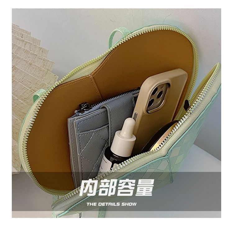 Crossbody Leather Faux Heart Shape Bag