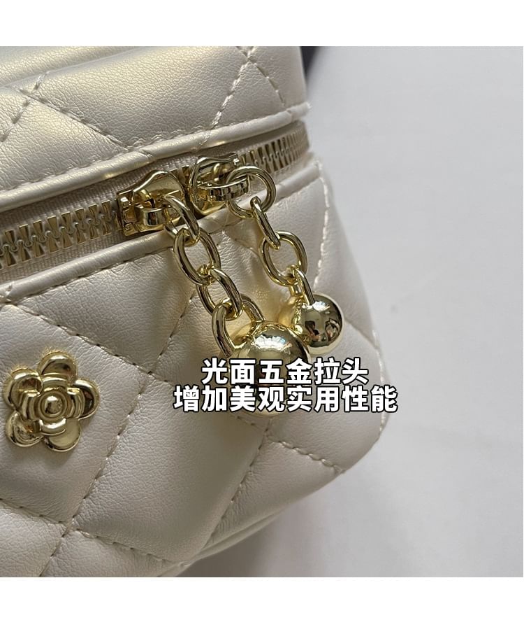 Plain Chain Leather Faux Bag Crossbody Strap Quilted