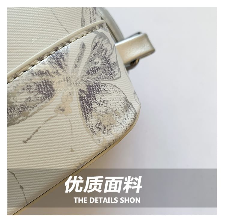 Faux Butterfly Backpack Print Flap Leather