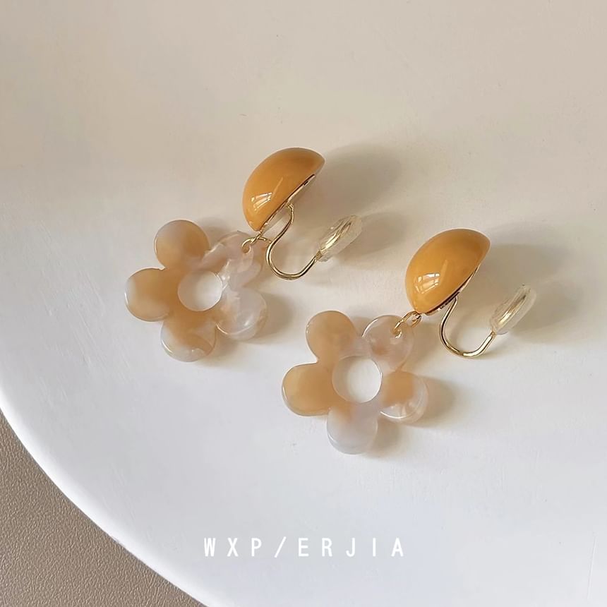 Drop Acrylic Earring Floral