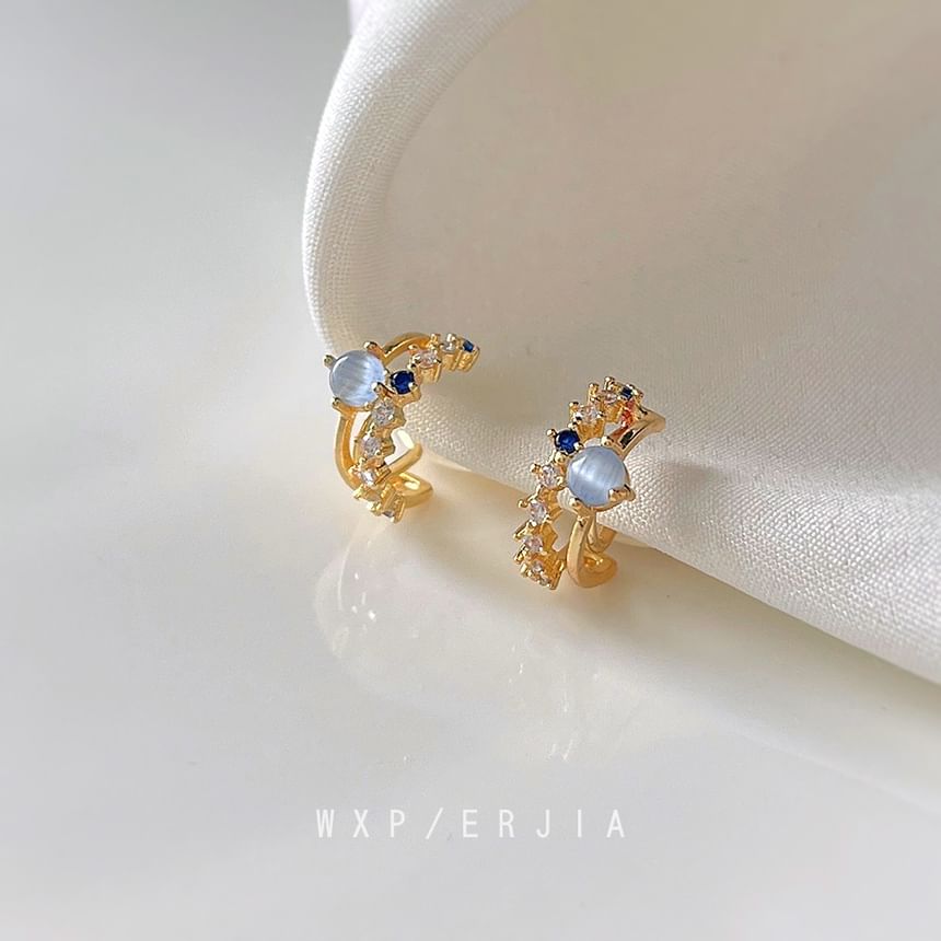 Rhinestone Alloy Layered Ear Cuff