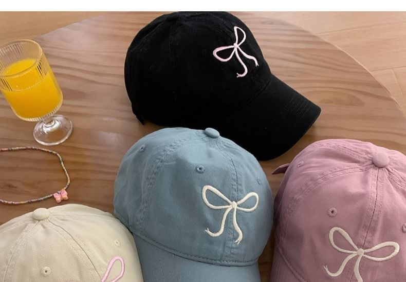 Bow Cap Embroidered Baseball