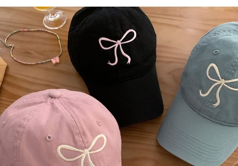 Bow Cap Embroidered Baseball
