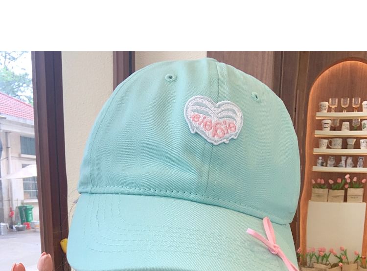 Baseball Cap Applique Heart