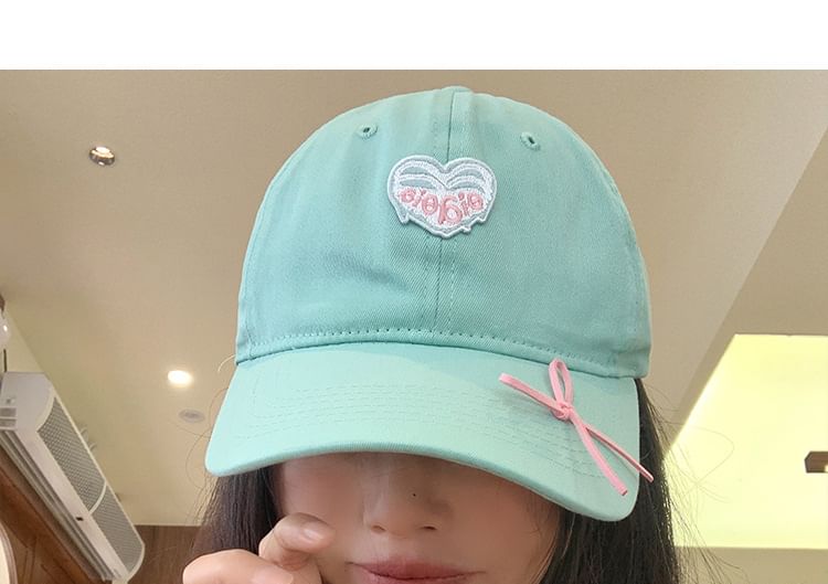 Baseball Cap Applique Heart