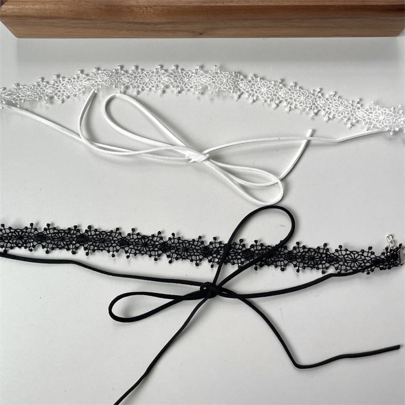Black Choker Lace Necklace