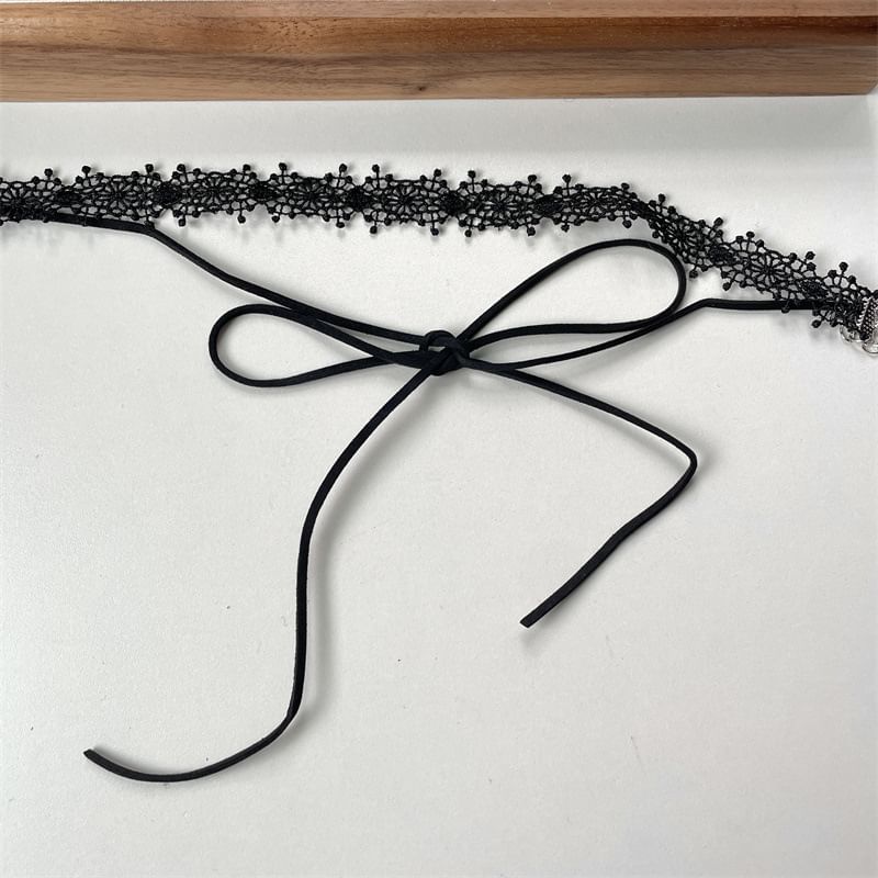 Black Choker Lace Necklace