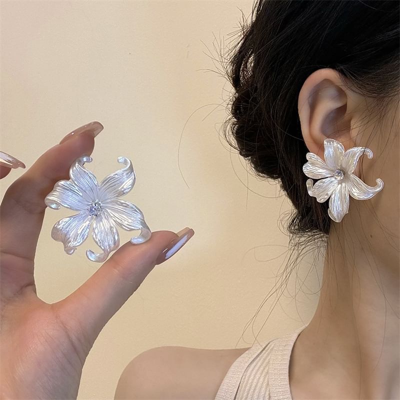Floral Alloy Earring Dangle Stud /