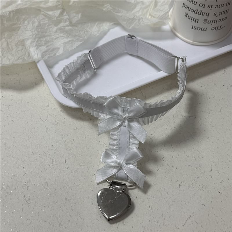Garter Fabric Ribbon Heart