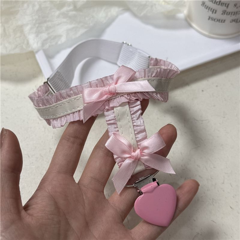 Garter Fabric Ribbon Heart