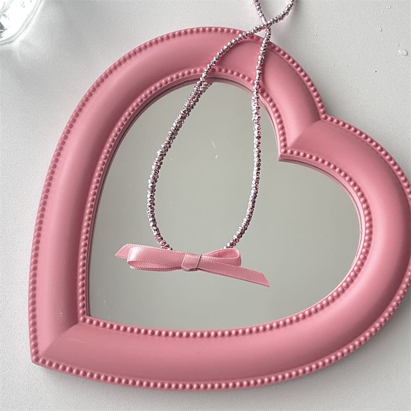 With Bow Necklace Pendant Beaded