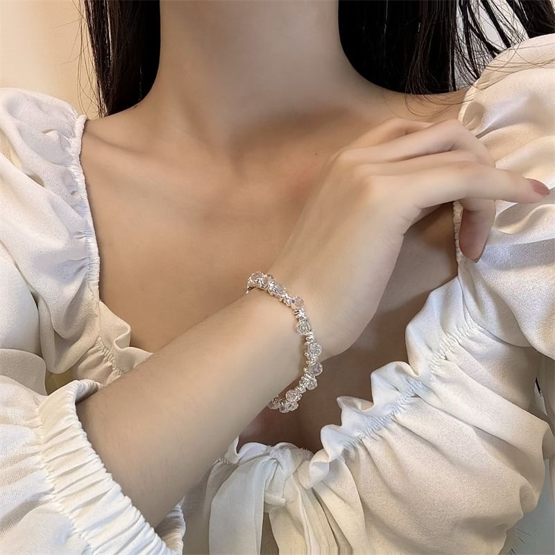 Alloy Faux Crystal Bracelet