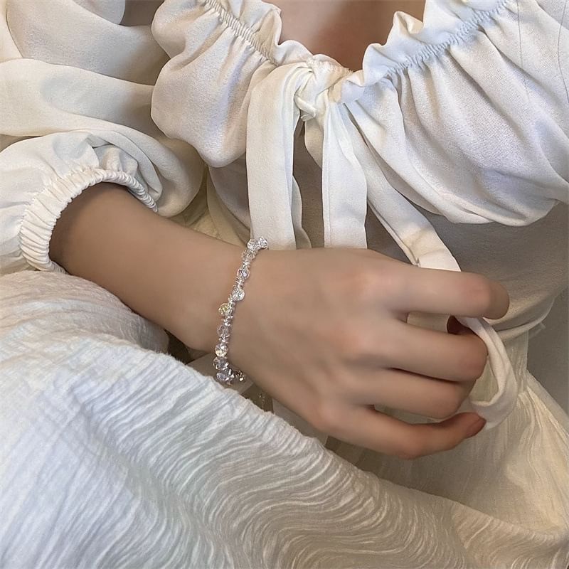 Alloy Faux Crystal Bracelet