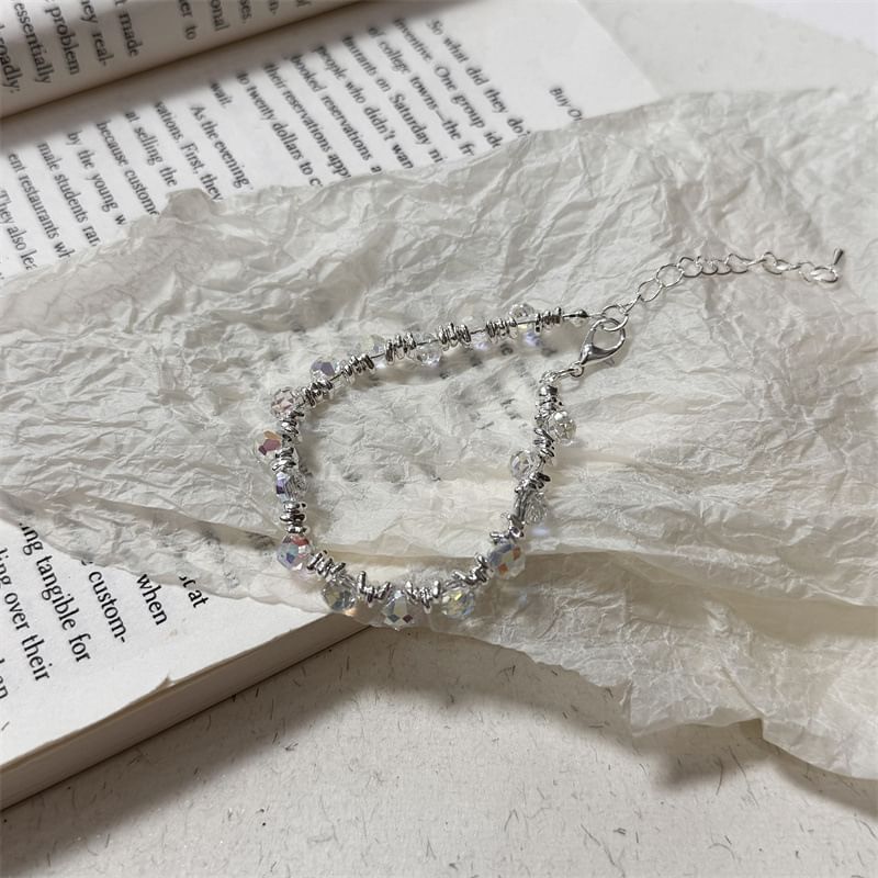 Alloy Faux Crystal Bracelet