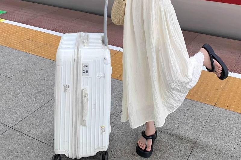 Halter Neck Solid Sundress Maxi