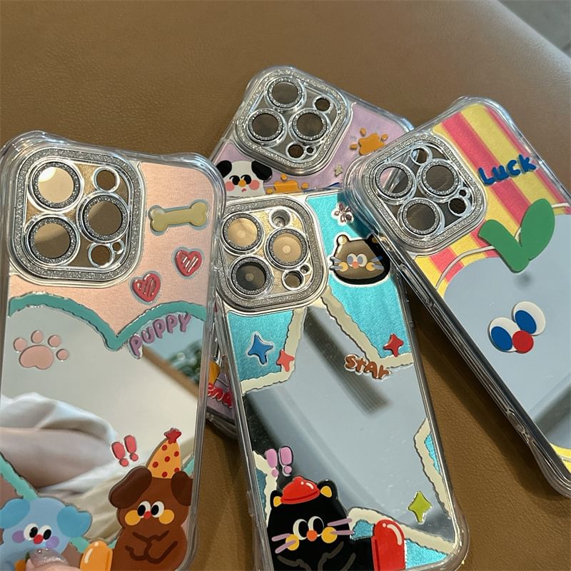 Phone Cartoon Mirrored Case