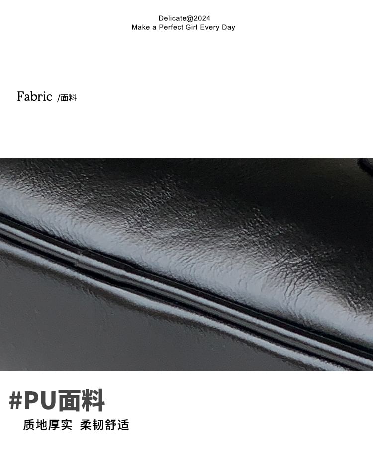 Crossbody Handle Bag Leather Plain Faux Top