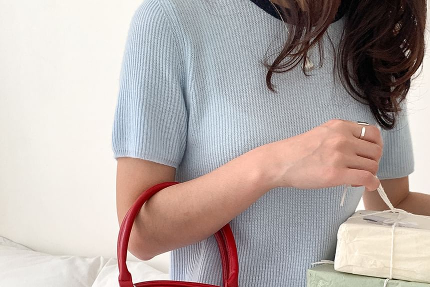 Leather Faux Bag Plain Bowler