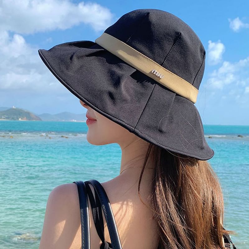 Bucket Trim Contrast Hat Brim Wide