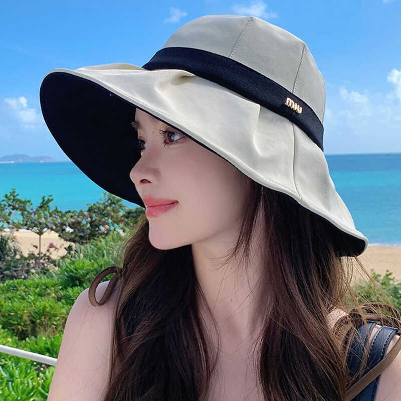 Bucket Trim Contrast Hat Brim Wide