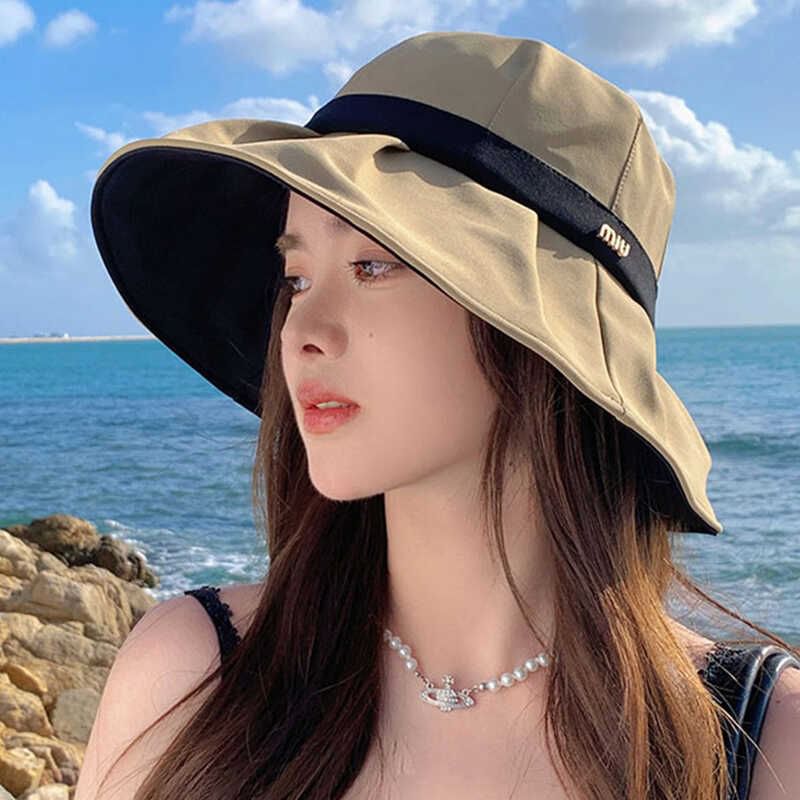 Bucket Trim Contrast Hat Brim Wide