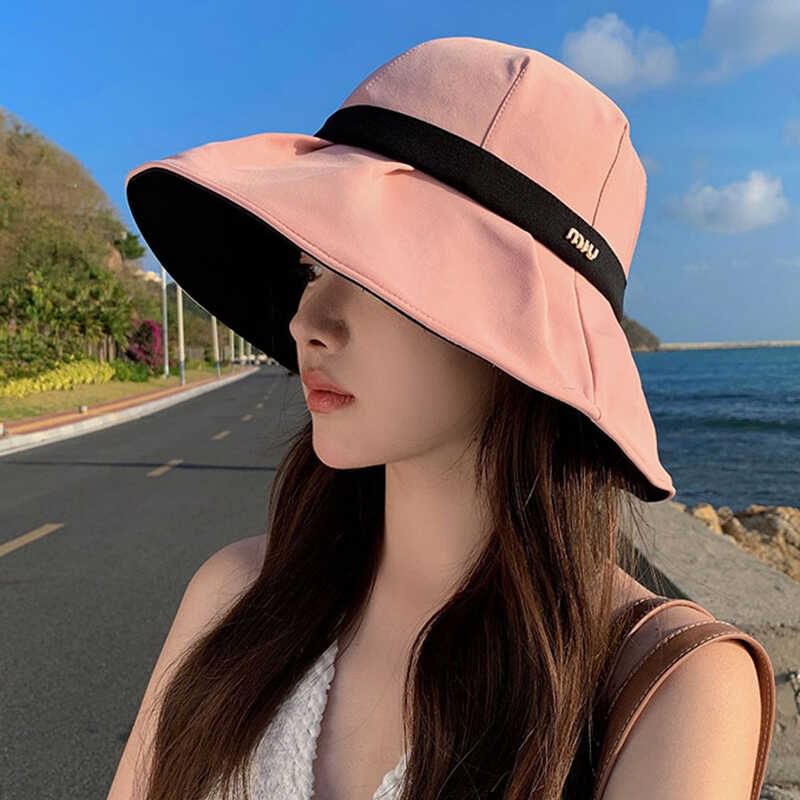 Bucket Trim Contrast Hat Brim Wide