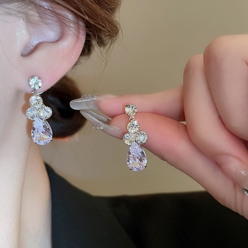 Earring + Rhinestone Drop Set: Necklace