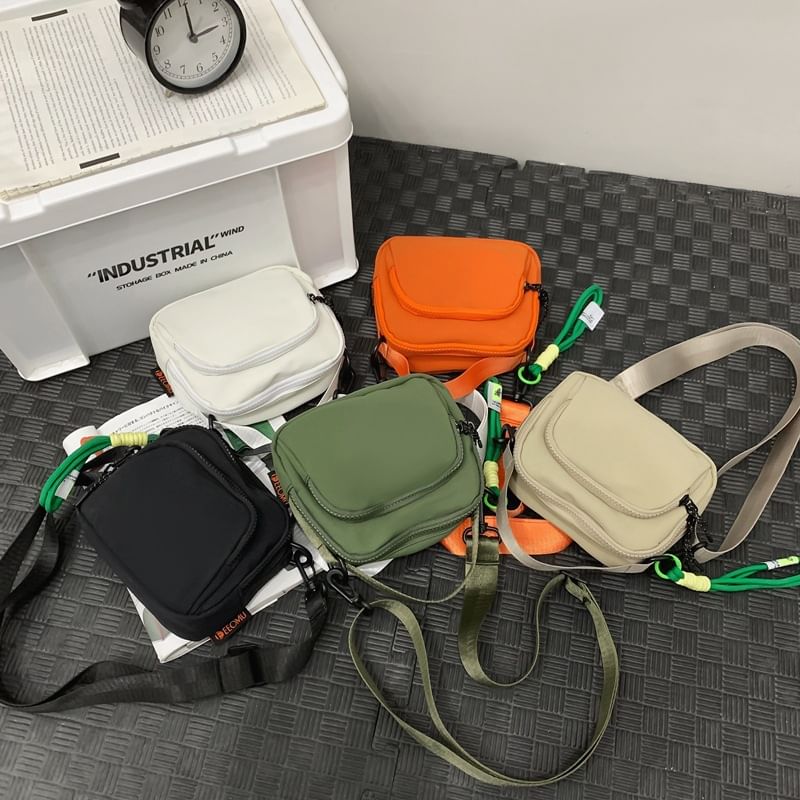 Plain Canvas Crossbody Bag