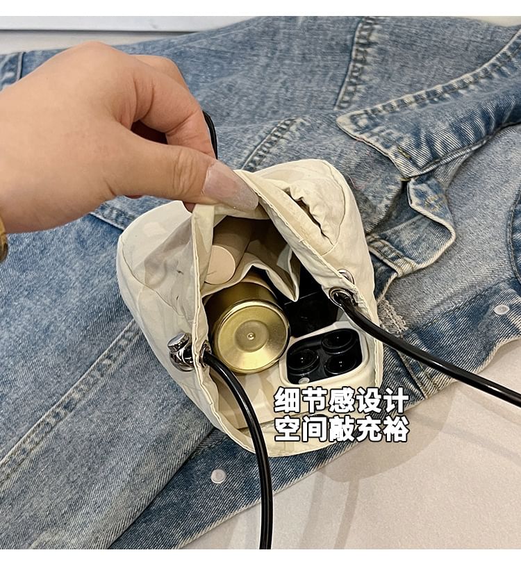 Plain Drawstring Crossbody Bag