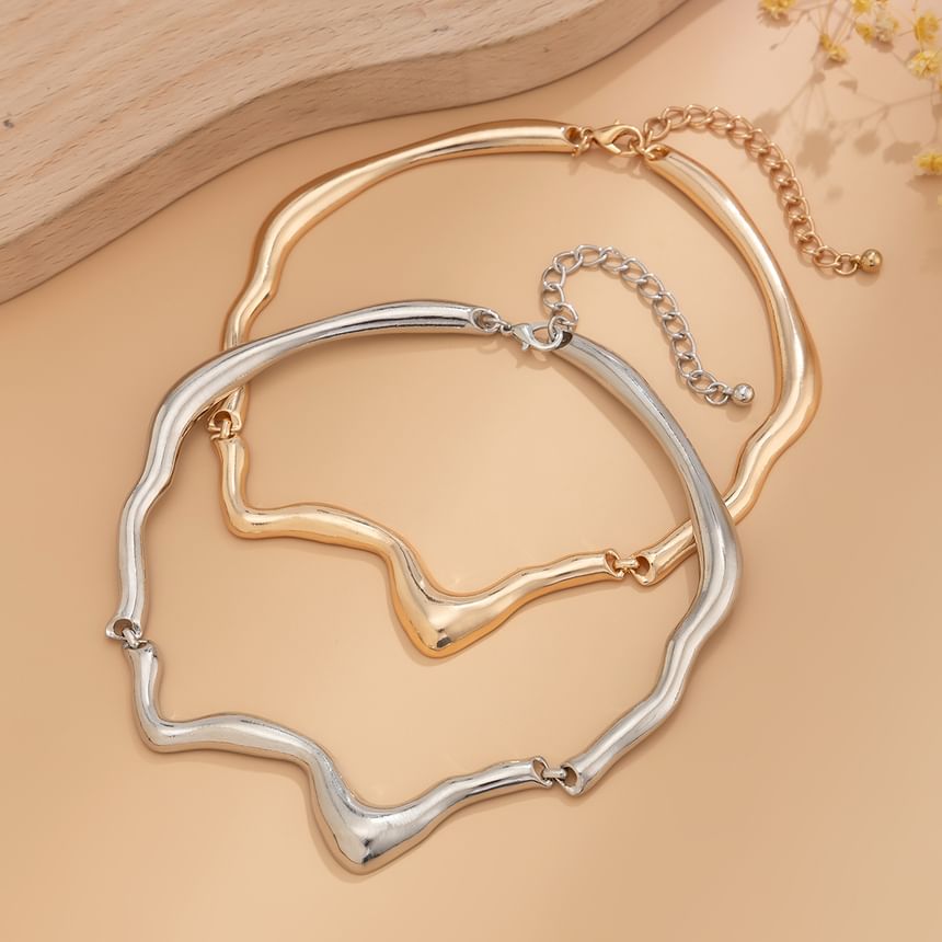 Wavy Alloy Choker (Various Designs)