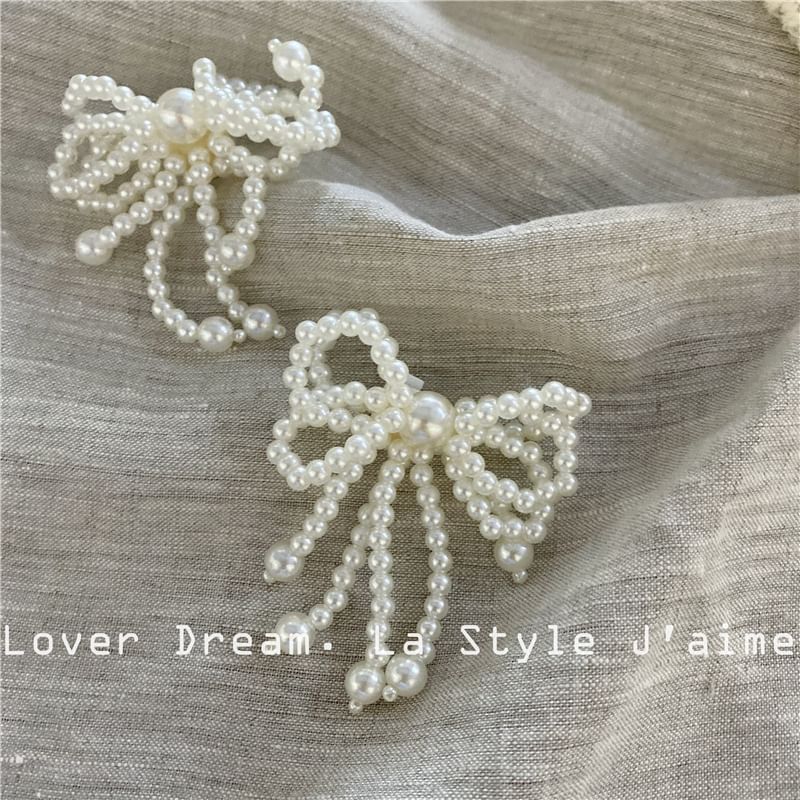 Beaded Ribbon Hair Clip