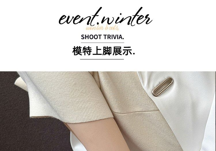 Loop Sandals Slingback Plain Metal Accent Heel Chunky Toe