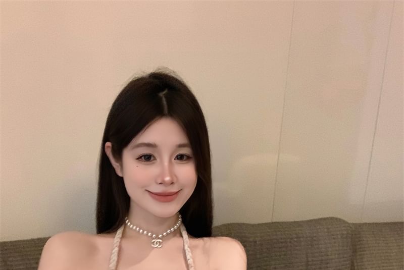 Ruffle Halter Floral Top