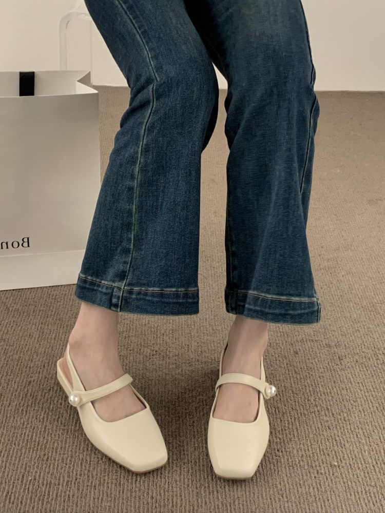 Jane Toe Mary Slingback Shoes Square