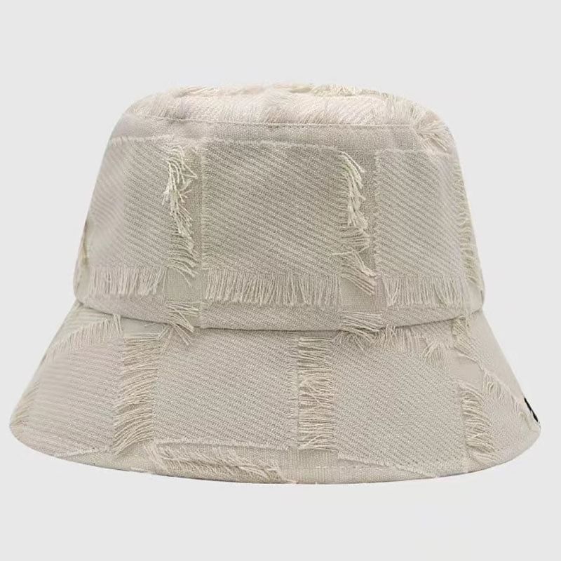 Hat Distressed Edge Frayed Bucket