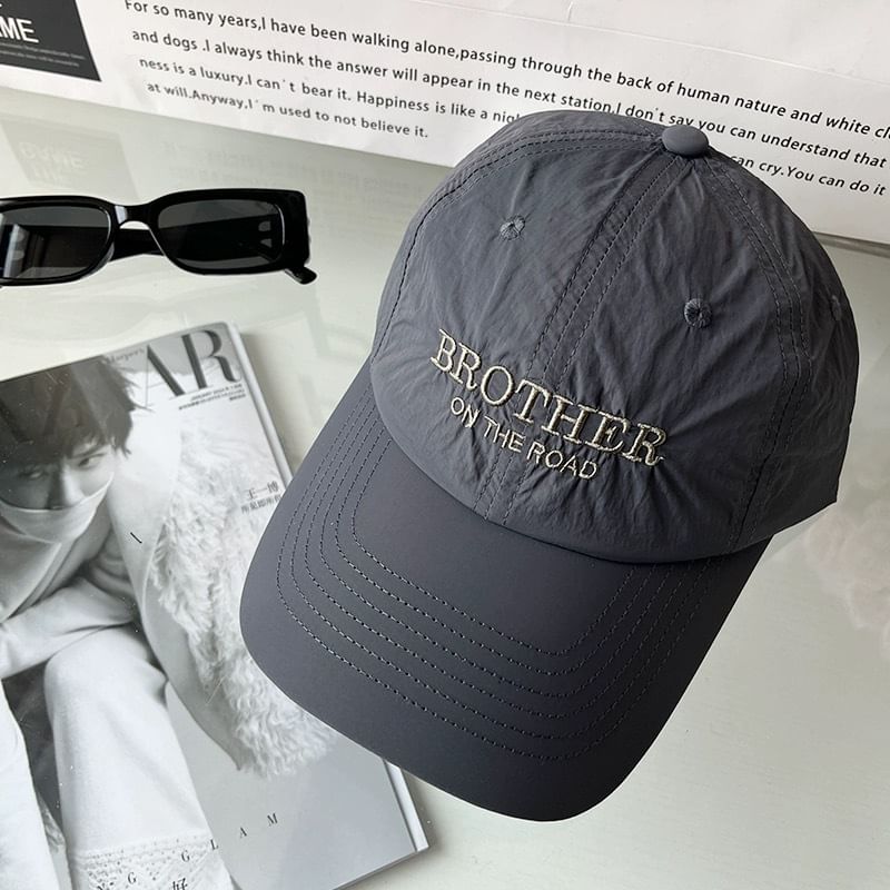 Lettering Baseball Embroidered Cap