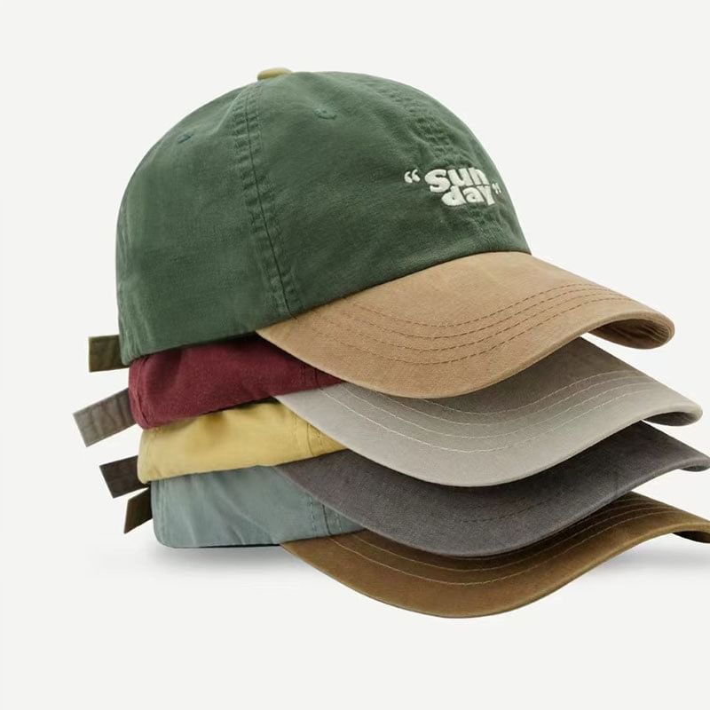 Embroidered Baseball Two-Tone Lettering Cap