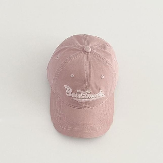 Lettering Embroidered Baseball Cap